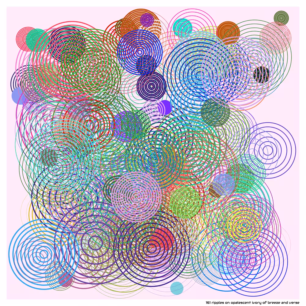 161 ripples on opalescent ivory of breeze and verse