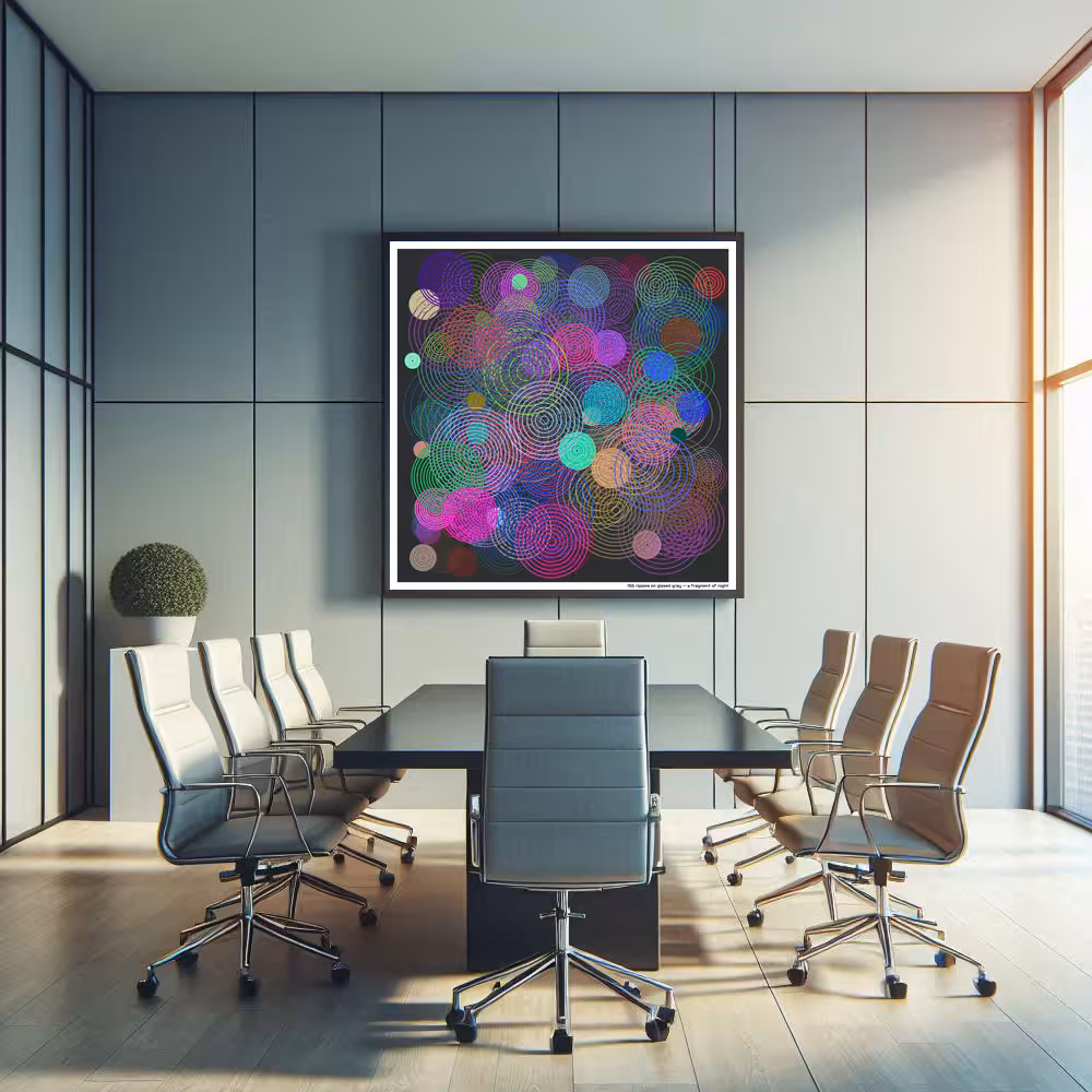 155 ripples on glazed gray — a fragment of night in room setting