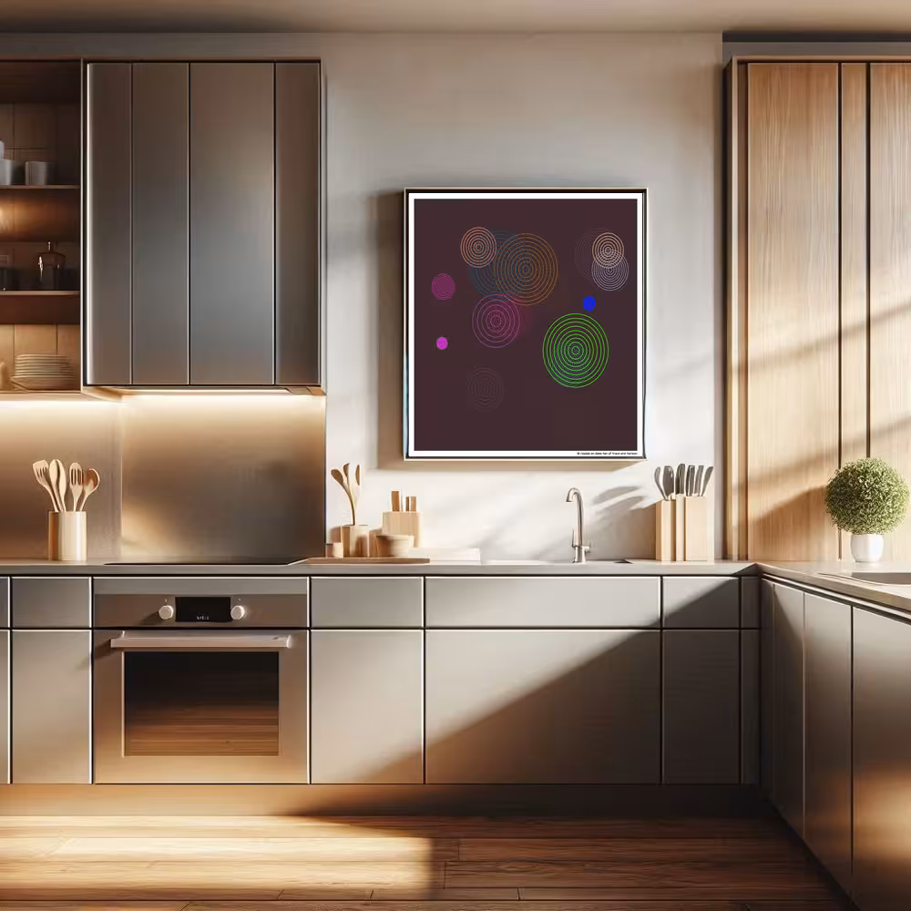 16 ripples on deep tan of trace and horizon in room setting