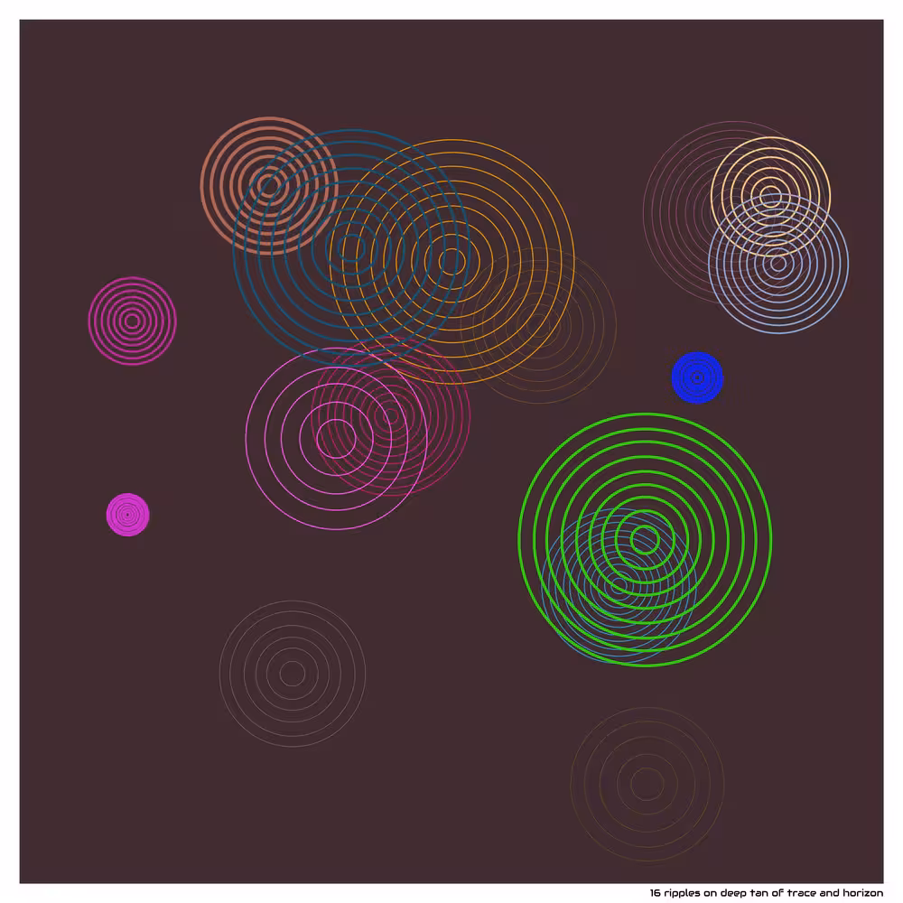 16 ripples on deep tan of trace and horizon