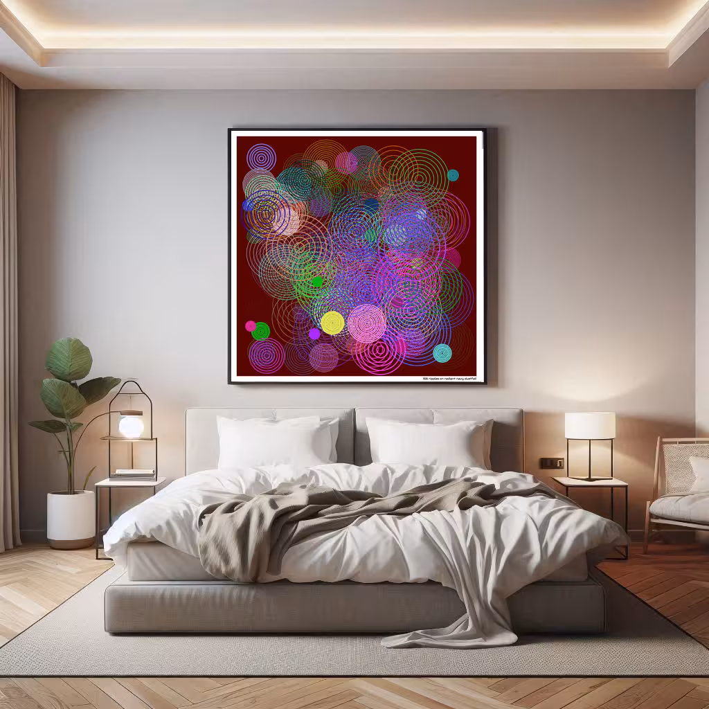 156 ripples on radiant navy dustfall in room setting