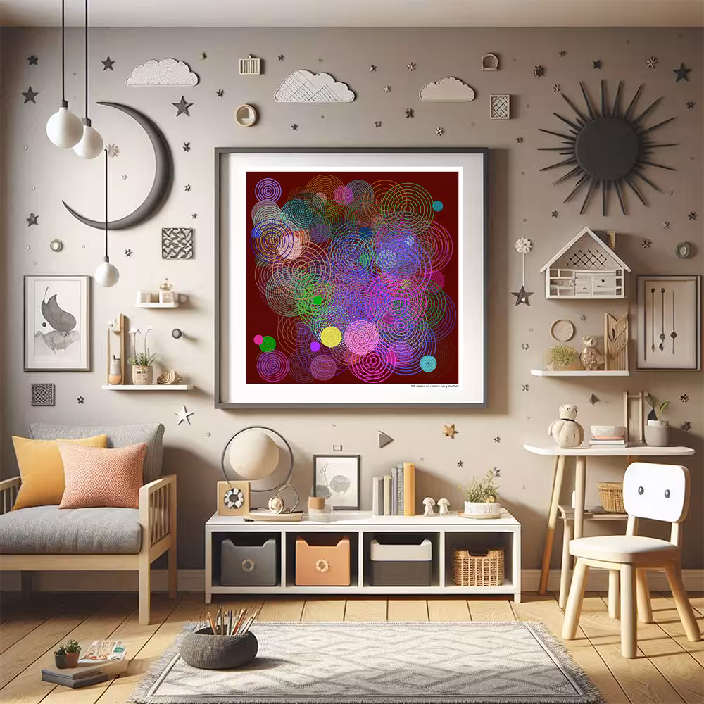 156 ripples on radiant navy dustfall in room setting