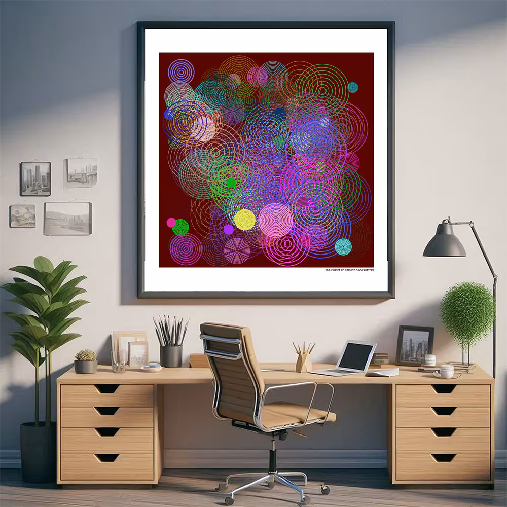 156 ripples on radiant navy dustfall in room setting