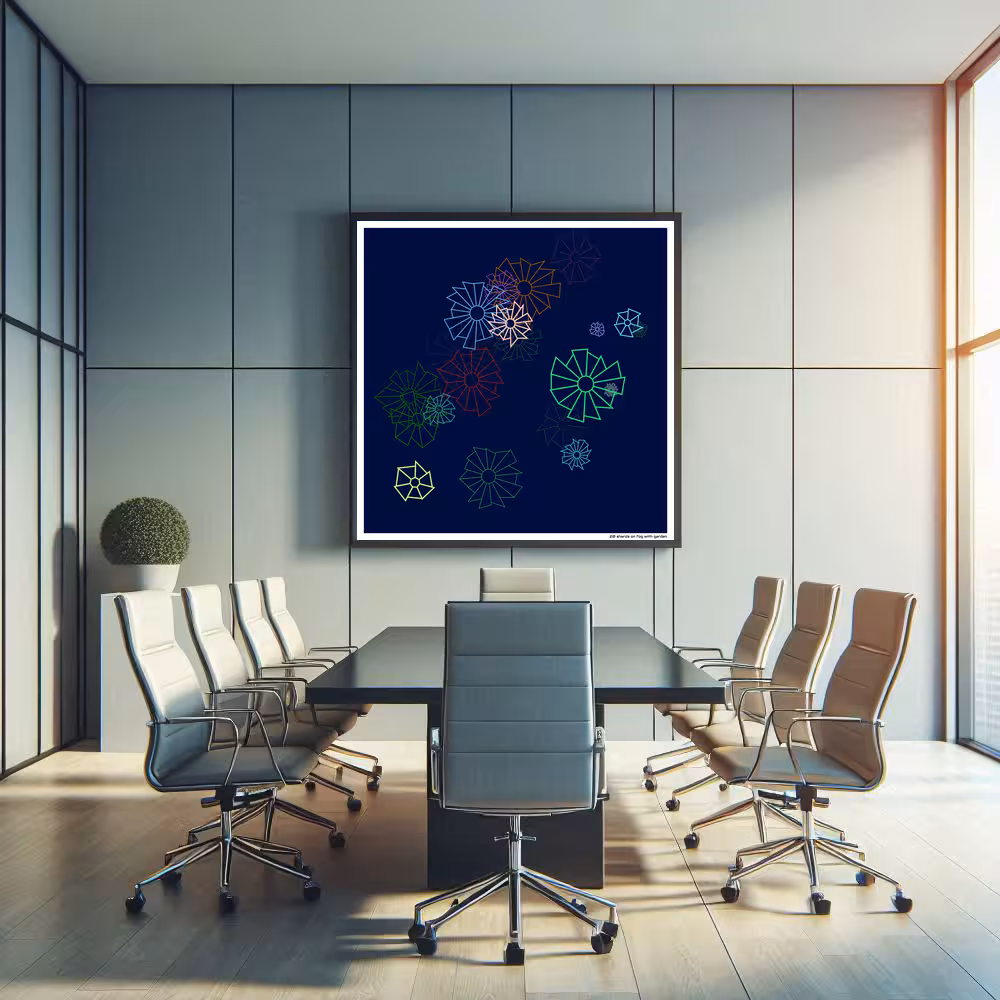 20 shards on fog with garden in room setting