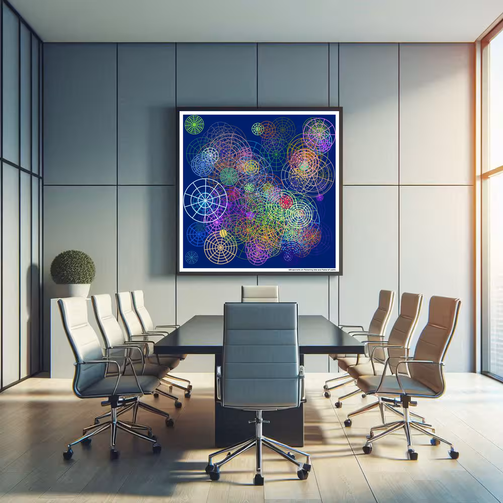 128 spinnets on flickering lime and flame of waltz in room setting