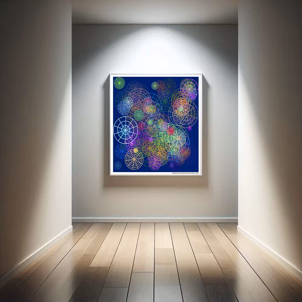 128 spinnets on flickering lime and flame of waltz in room setting