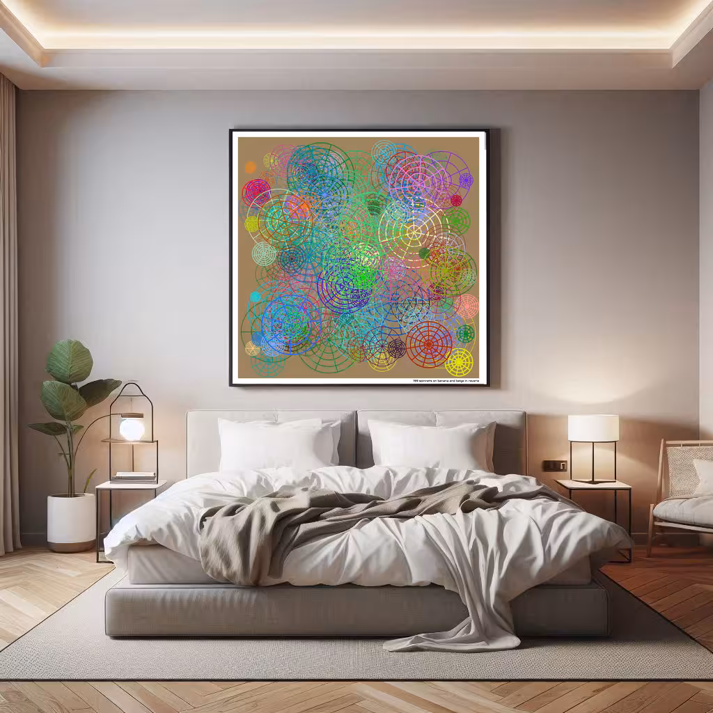 199 spinnets on banana and beige in reverie in room setting