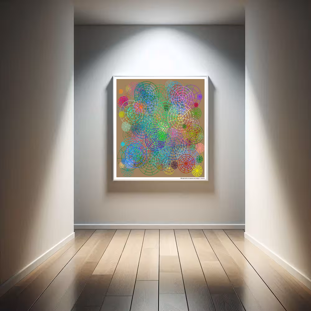 199 spinnets on banana and beige in reverie in room setting