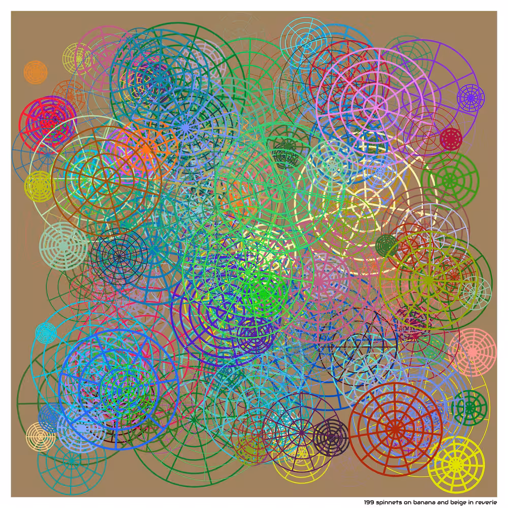 199 spinnets on banana and beige in reverie