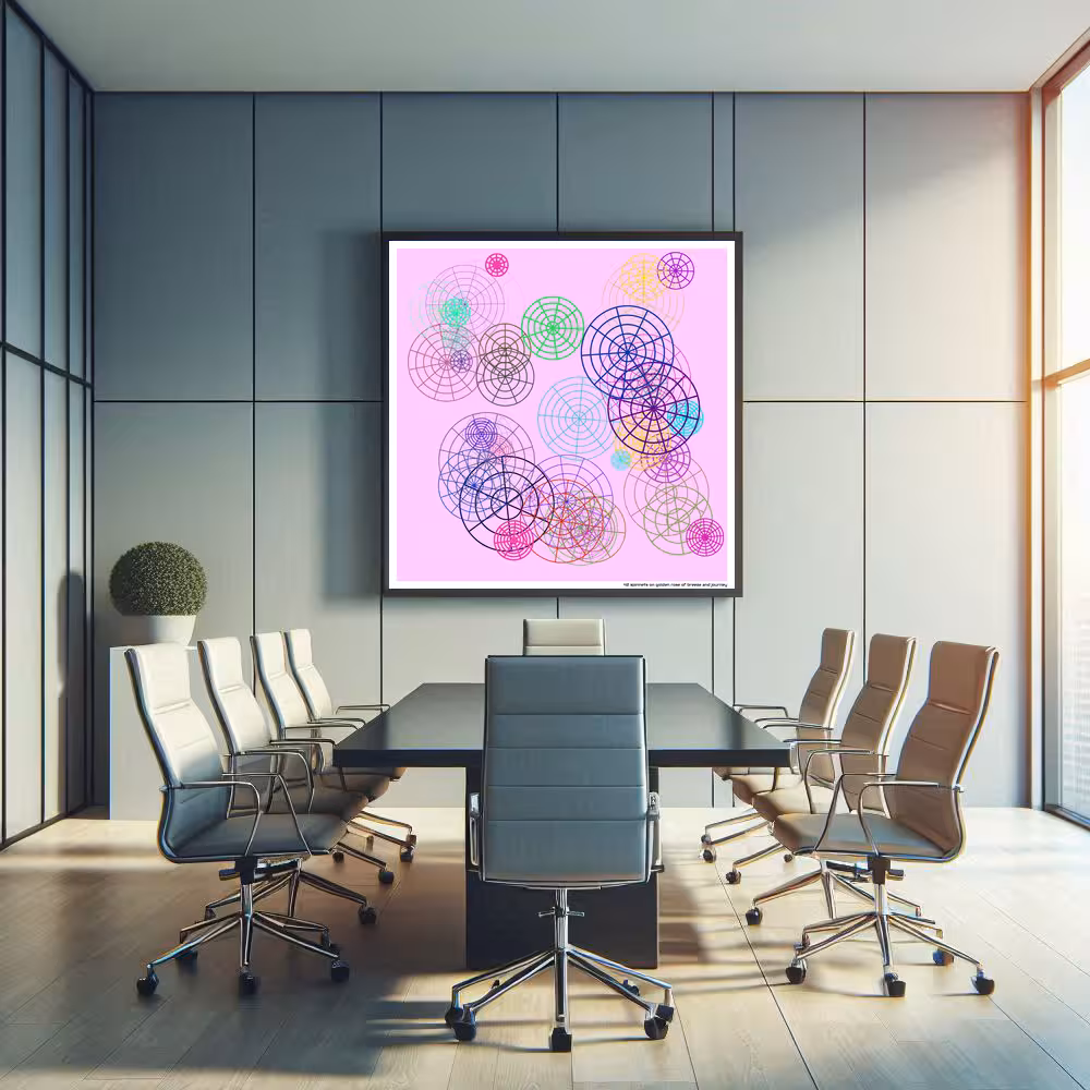 42 spinnets on golden rose of breeze and journey in room setting