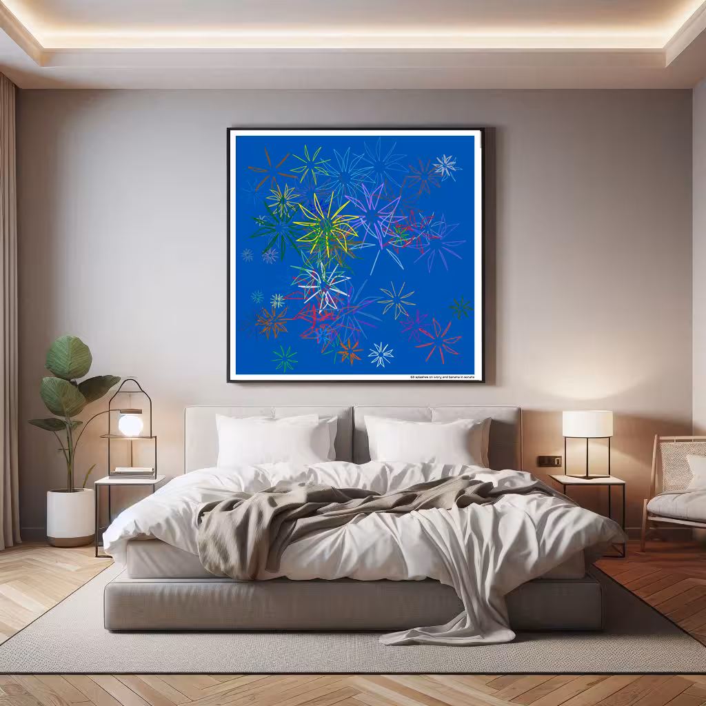 63 splashes on ivory and banana in sonata in room setting