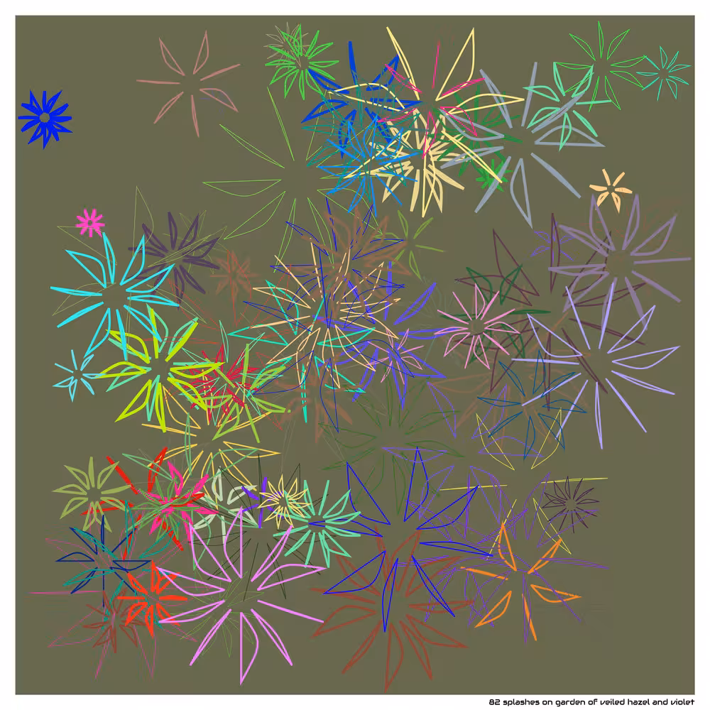 82 splashes on garden of veiled hazel and violet