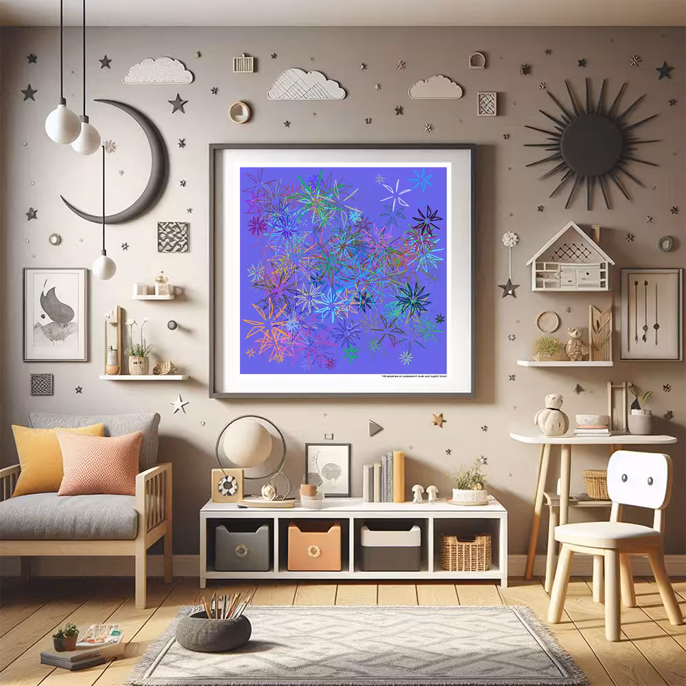 148 splashes on opalescent dusk and mystic blush in room setting