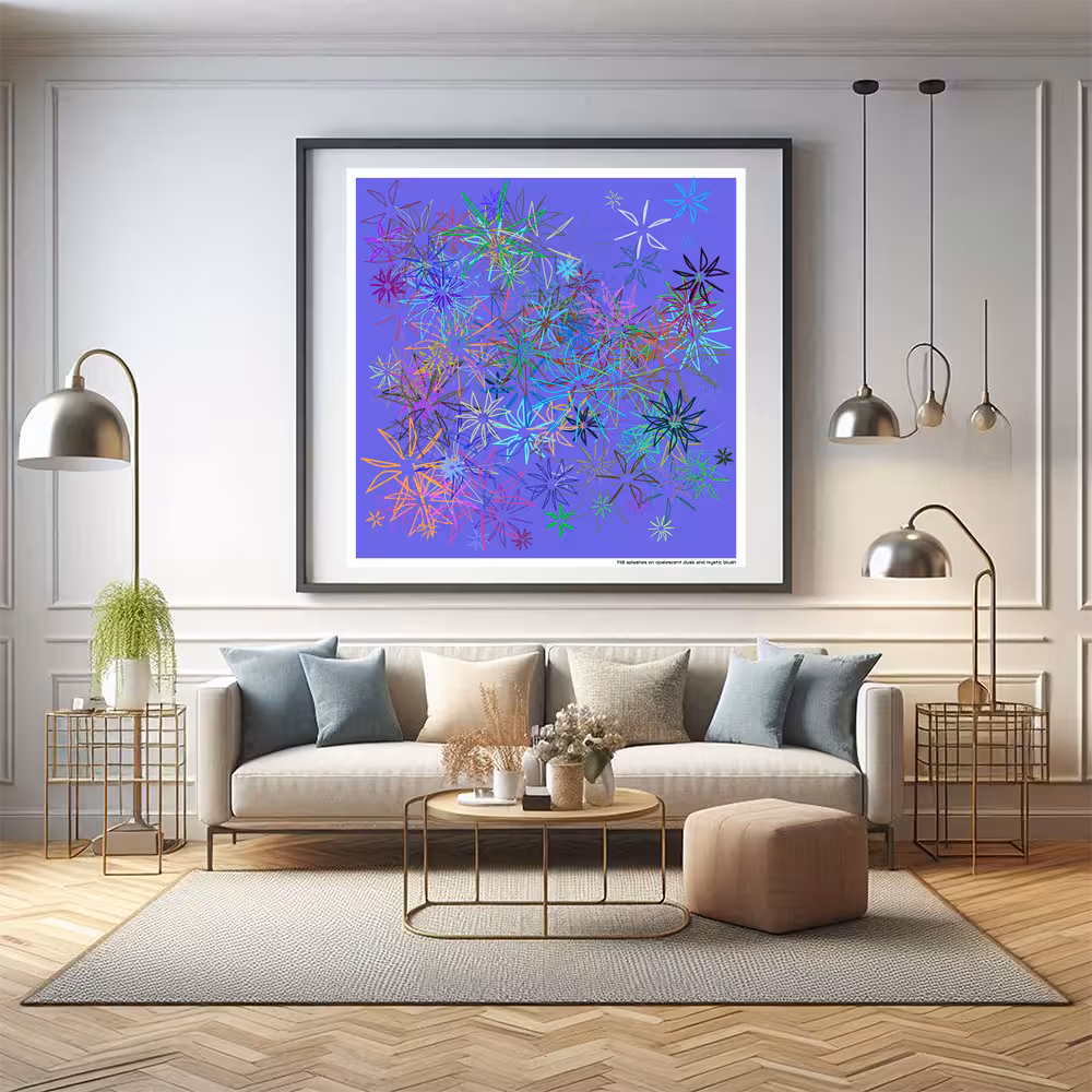 148 splashes on opalescent dusk and mystic blush in room setting