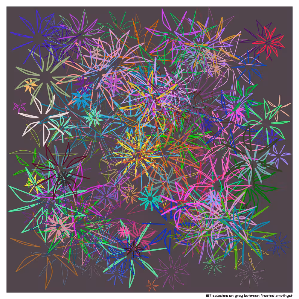 157 splashes on gray between frosted amethyst