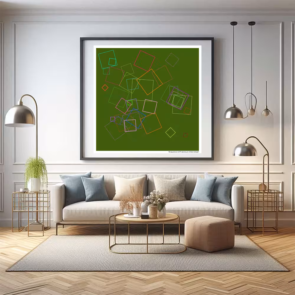 46 squares on drift dancing on chilled midnight in room setting