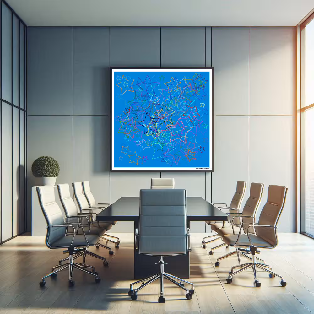 160 stars on ink surge in room setting