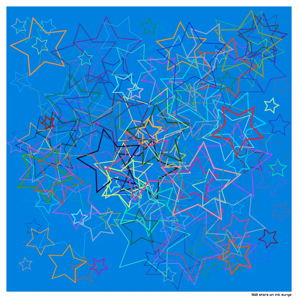 160 stars on ink surge