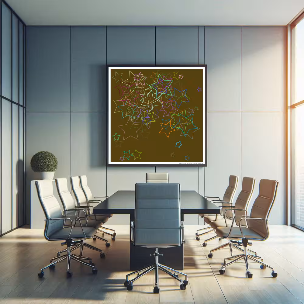 80 stars on burnished truth of magenta in room setting