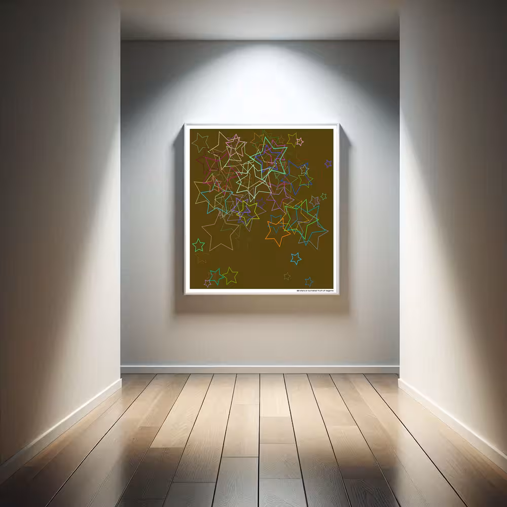 80 stars on burnished truth of magenta in room setting