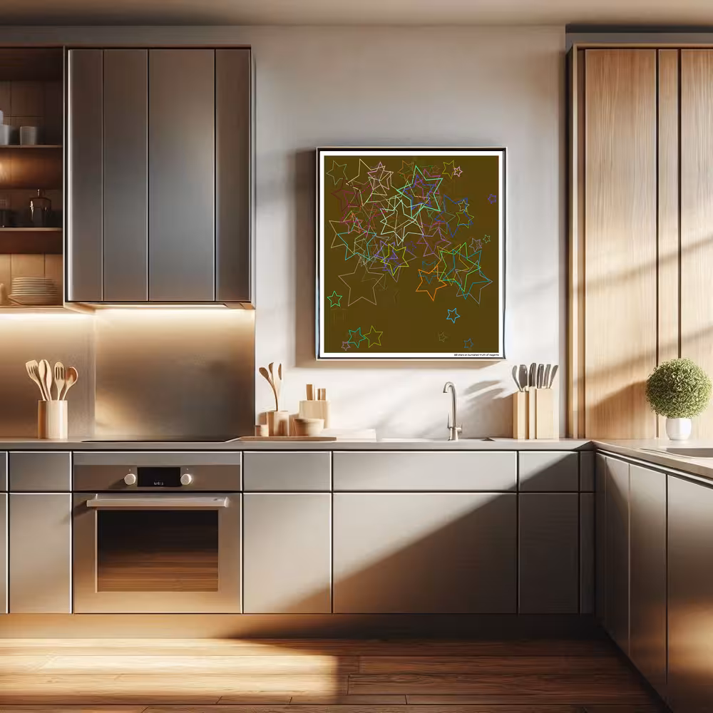 80 stars on burnished truth of magenta in room setting