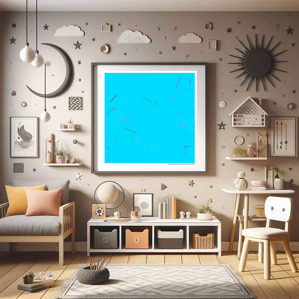 48 swooshes on luminous garden in the tremor in room setting