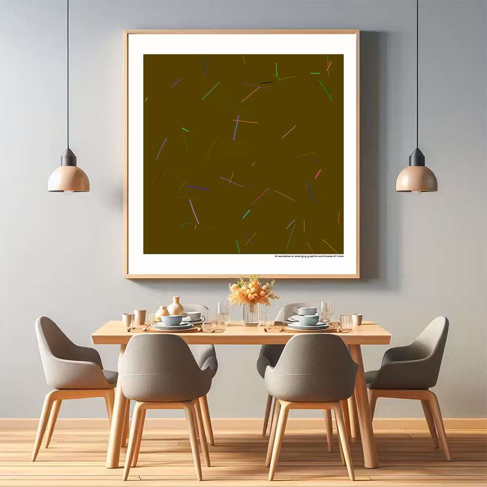 61 swooshes on emerging graphite and breeze of trace in room setting