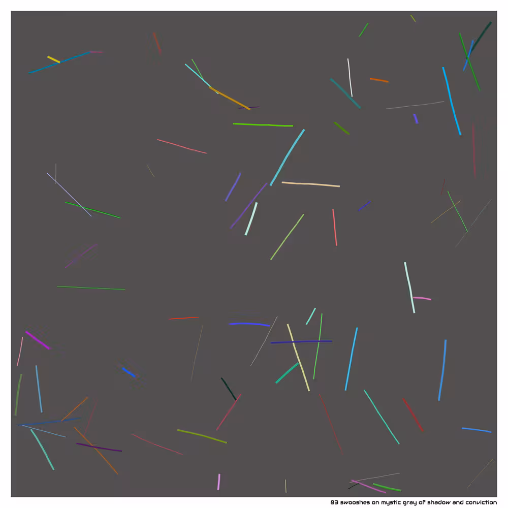 83 swooshes on mystic gray of shadow and conviction