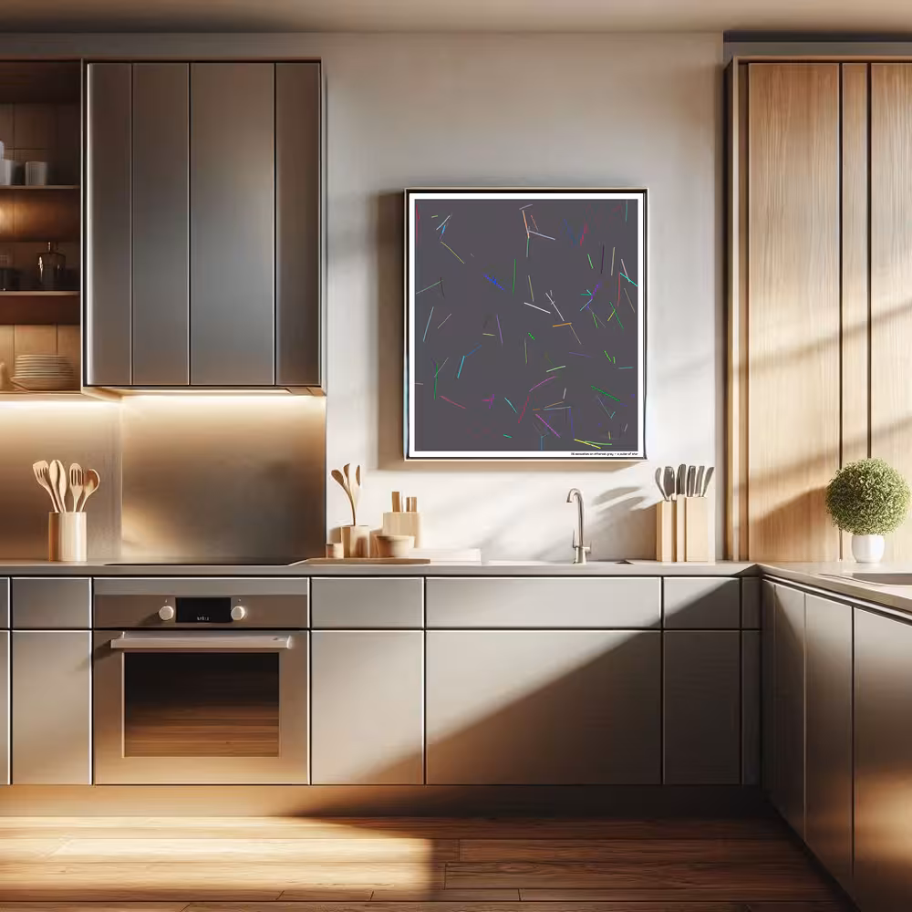 116 swooshes on ethereal gray — a pulse of star in room setting