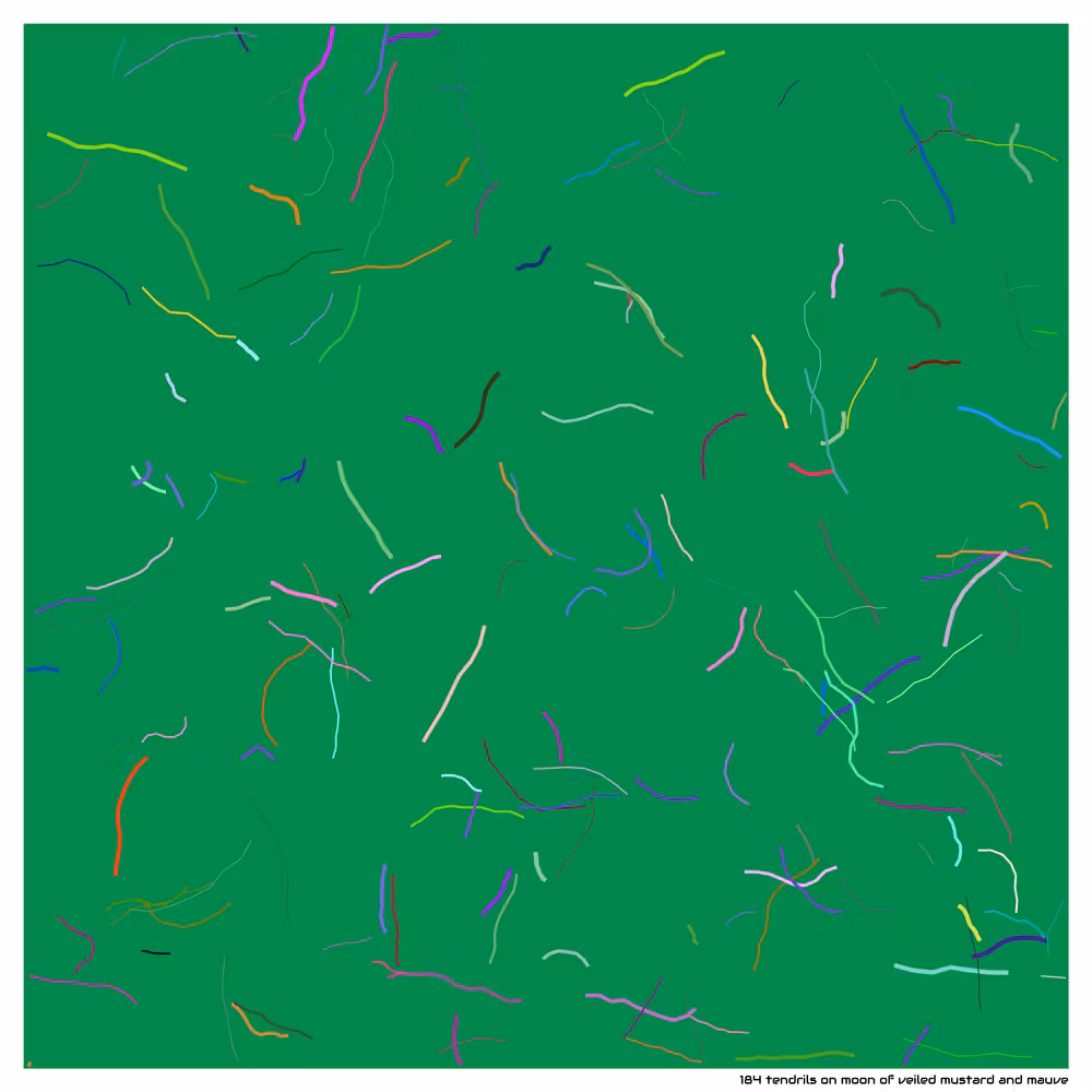 184 tendrils on moon of veiled mustard and mauve