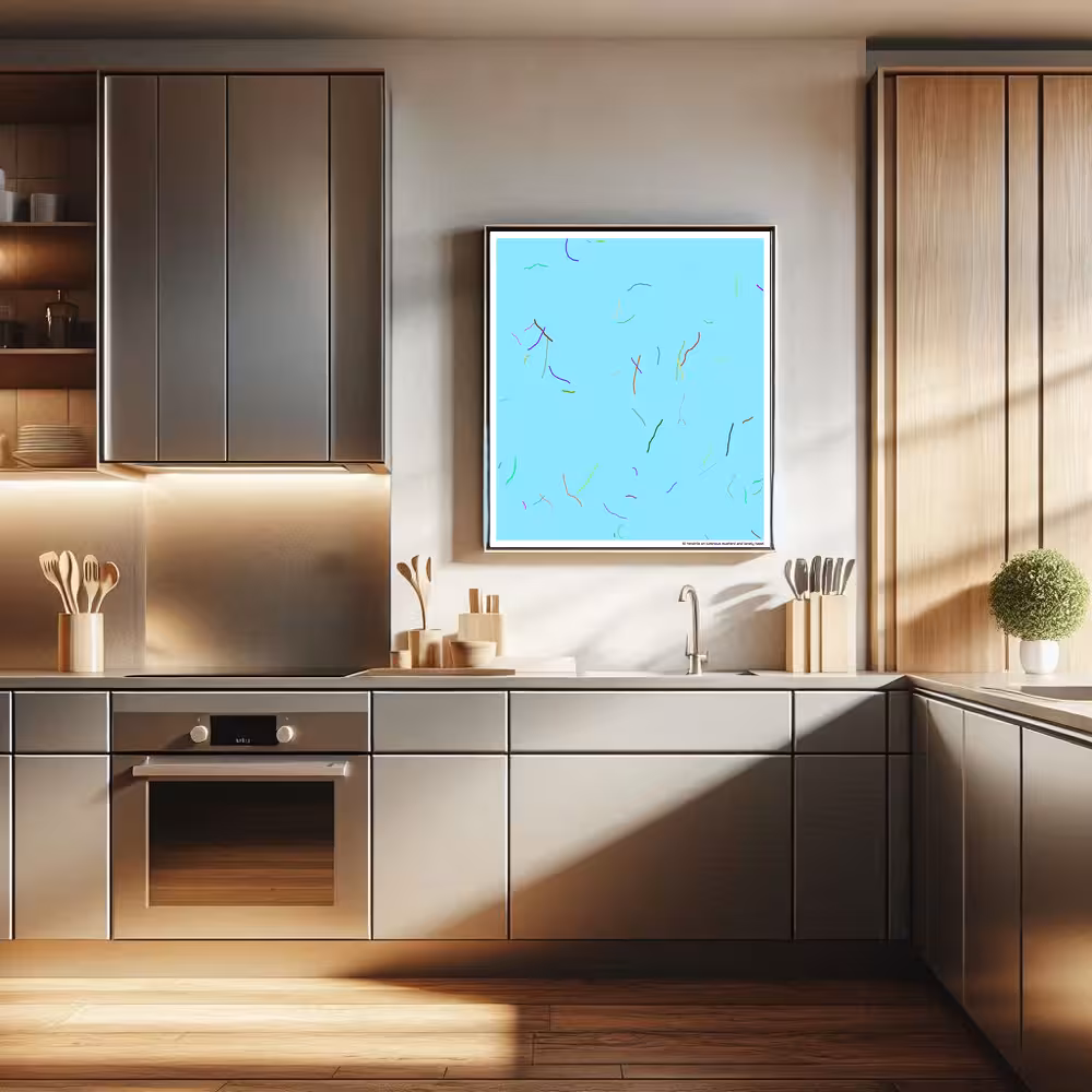 61 tendrils on luminous mustard and lonely hazel in room setting