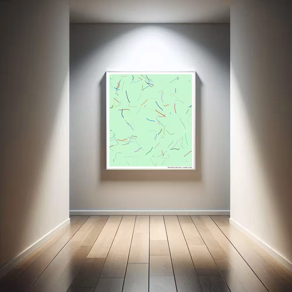 139 tendrils on silken rose — a whisper of reign in room setting