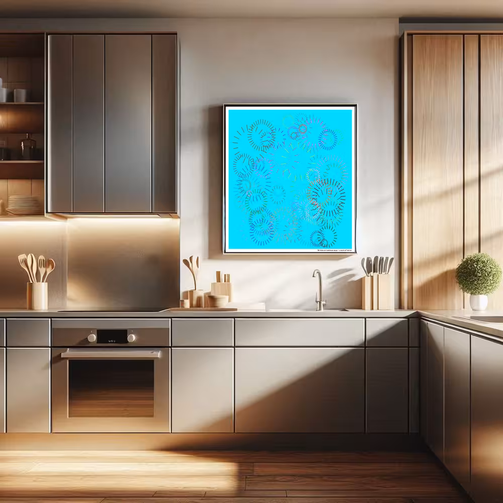 78 ticks on luminous aqua — a aura of mirror in room setting