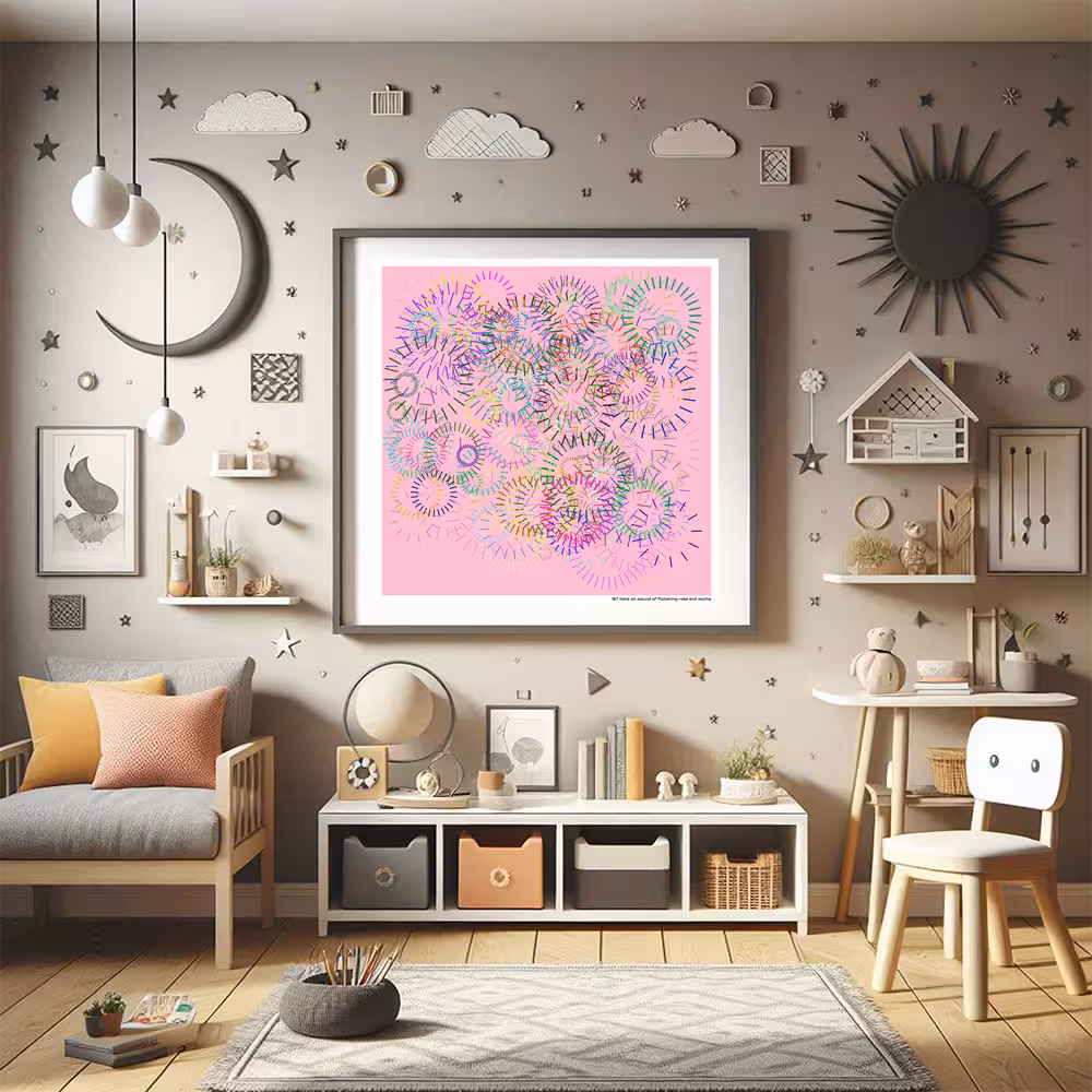 167 ticks on wound of flickering rose and mocha in room setting