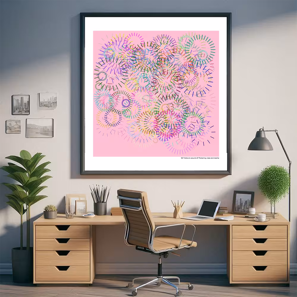 167 ticks on wound of flickering rose and mocha in room setting