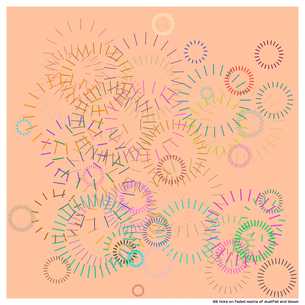 65 ticks on faded mocha of dustfall and bloom