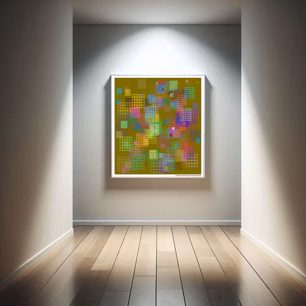 179 tiles on wave dancing on flickering lavender in room setting