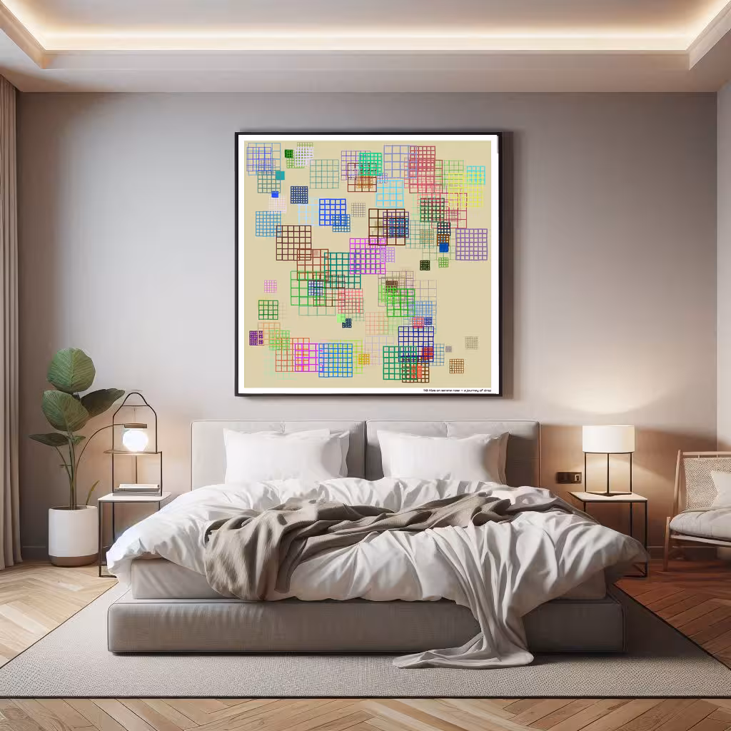 110 tiles on serene rose — a journey of drop in room setting