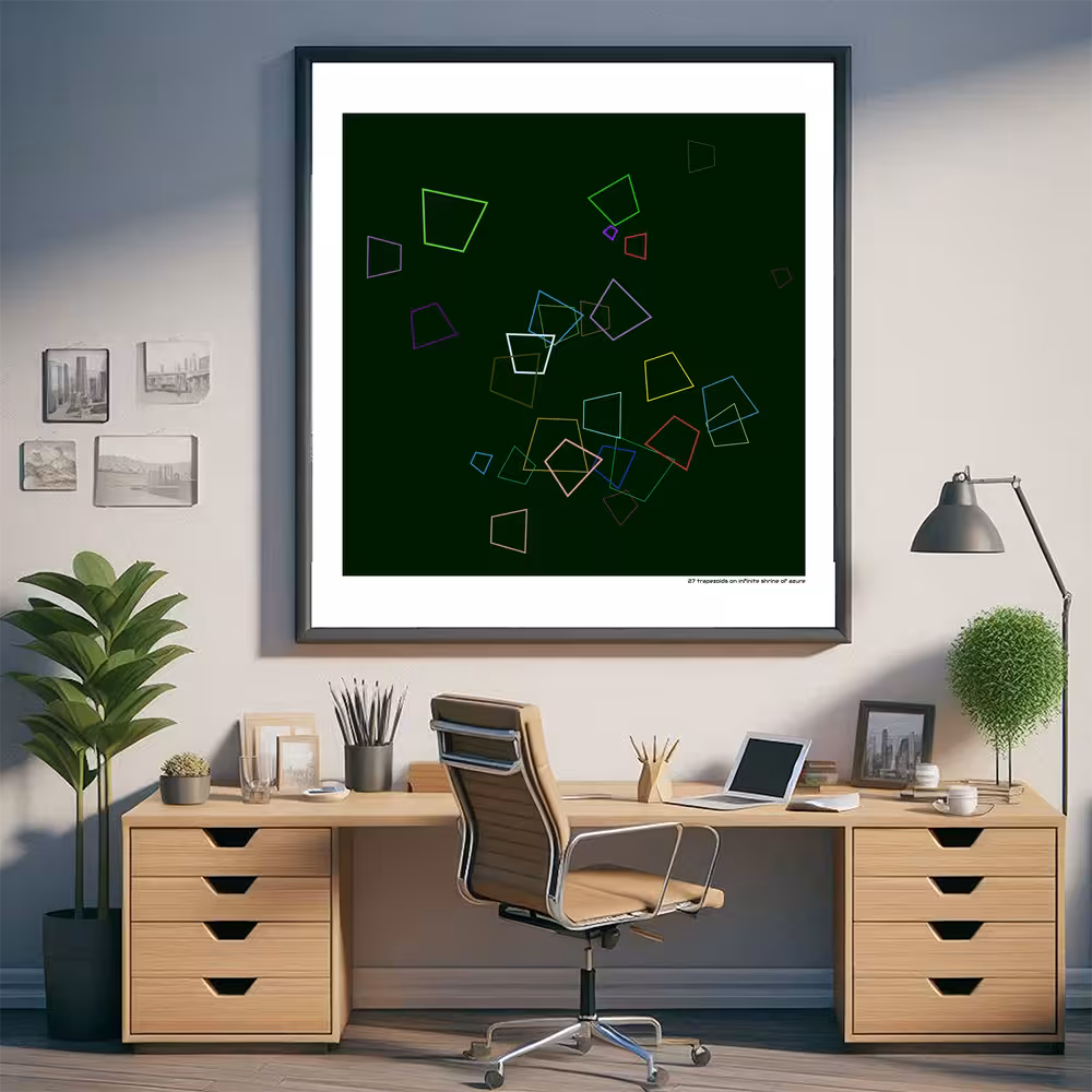 27 trapezoids on infinite shrine of azure in room setting