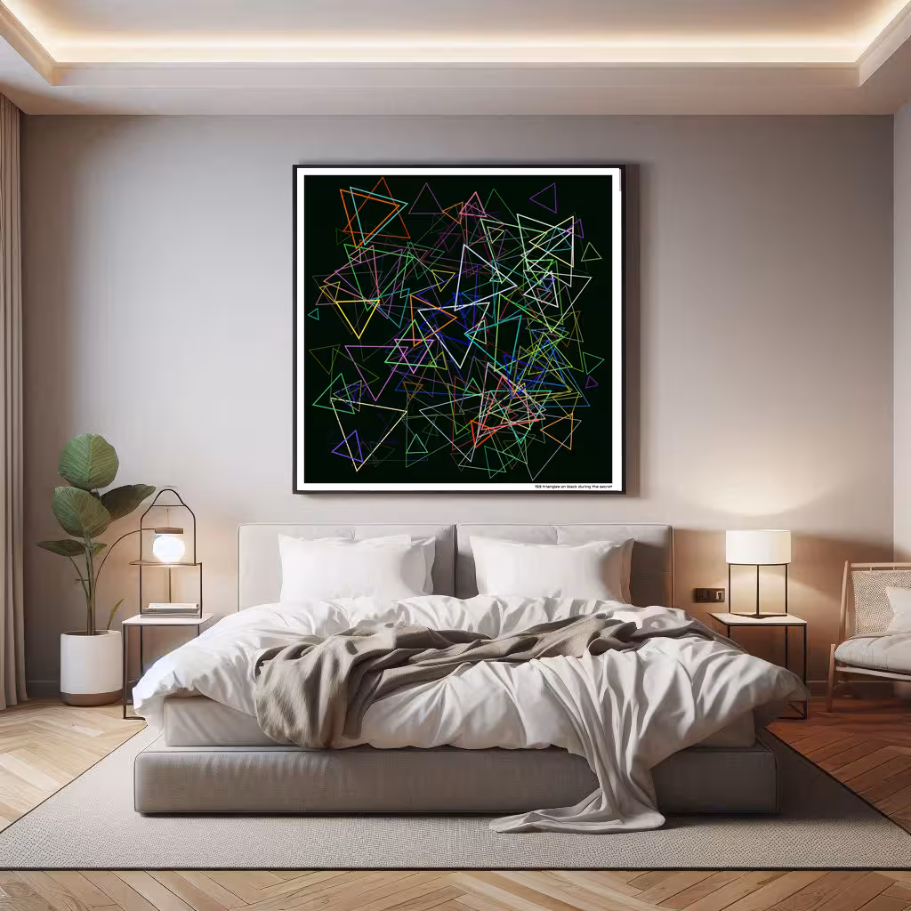 153 triangles on black during the secret in room setting