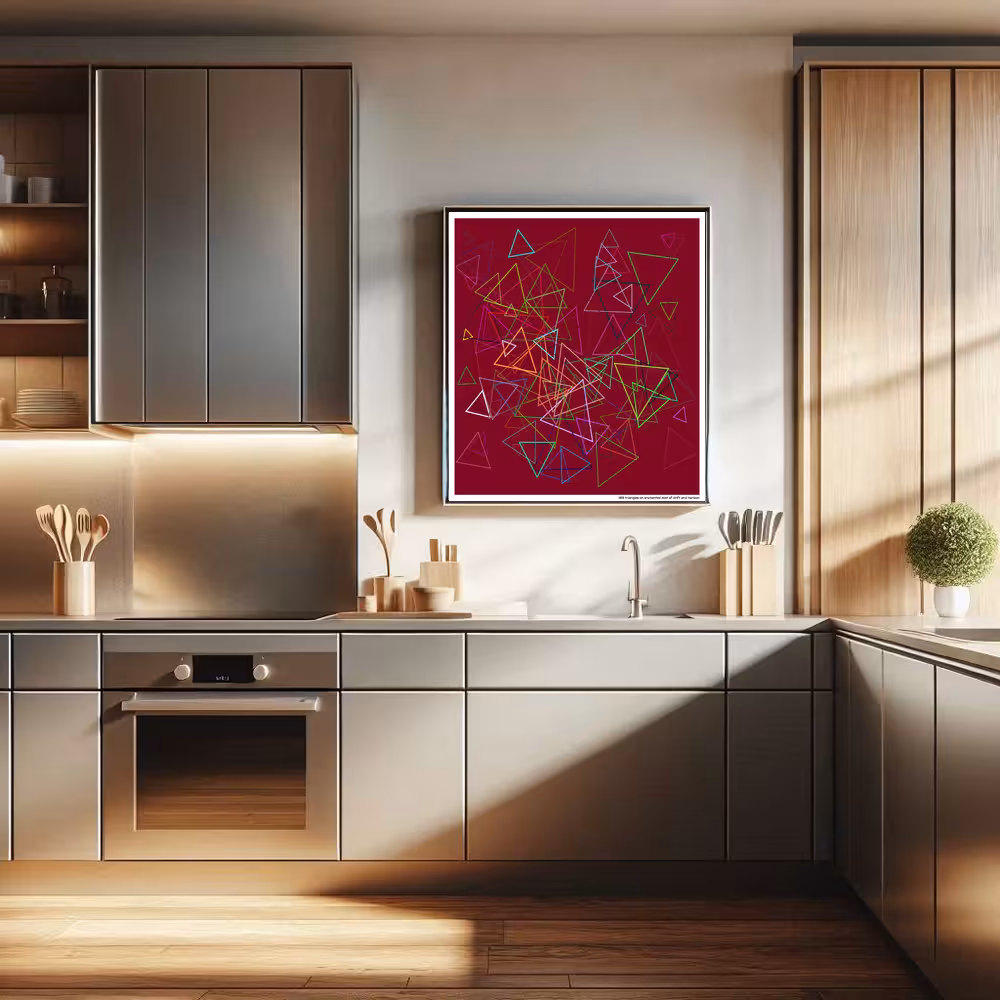 103 triangles on enchanted mist of drift and horizon in room setting