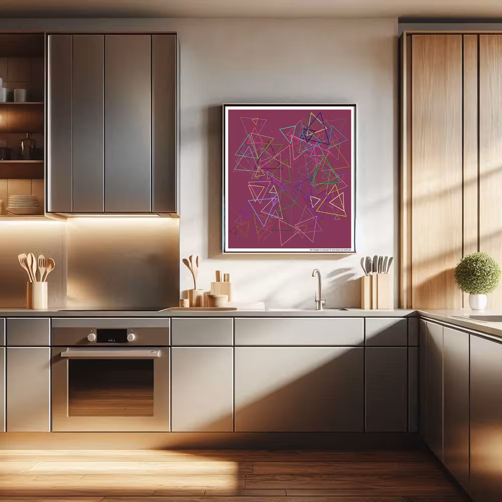 113 triangles on covenant of vivid blush and amethyst in room setting