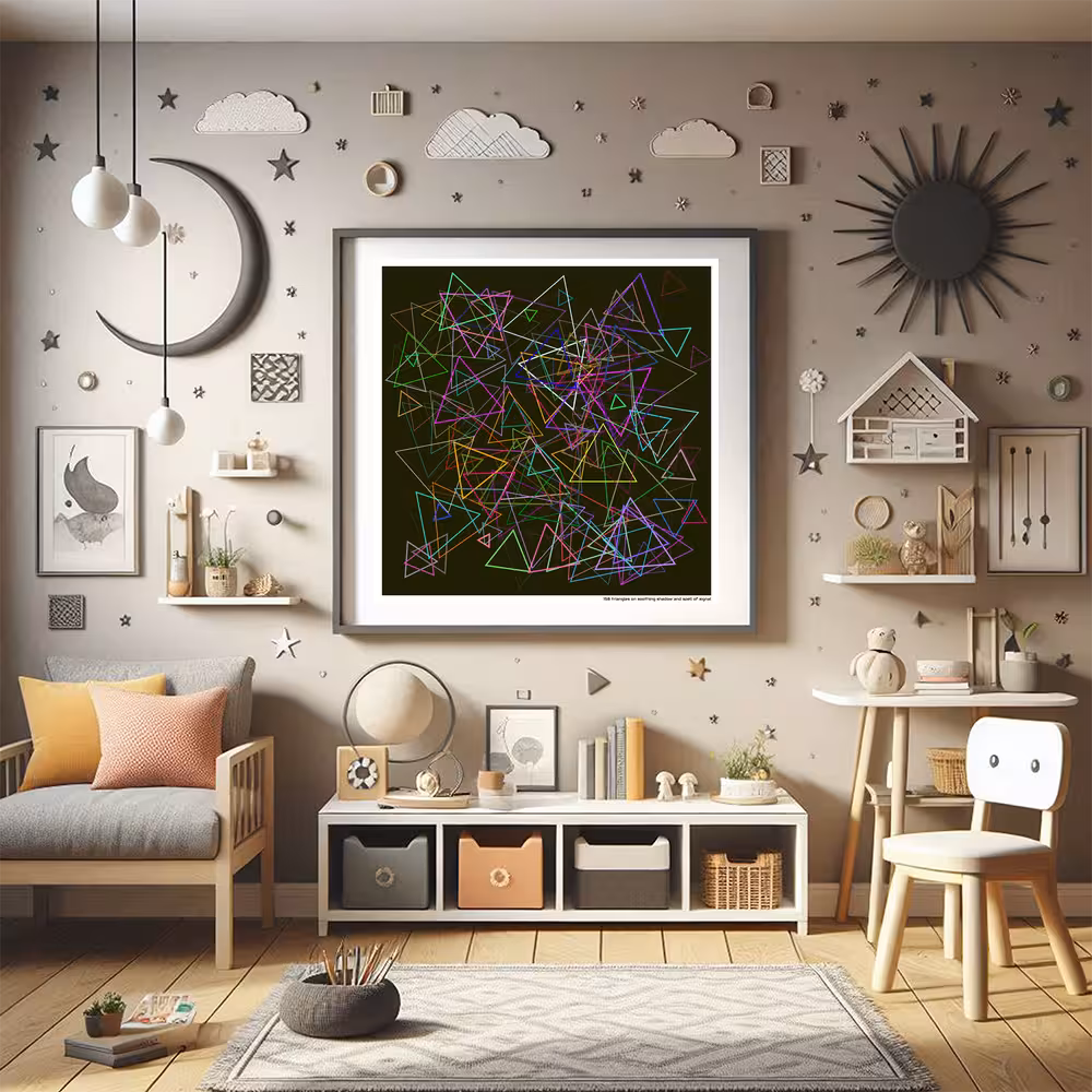 158 triangles on soothing shadow and spell of signal in room setting