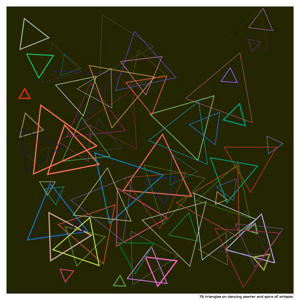 75 triangles on dancing pewter and spire of whisper