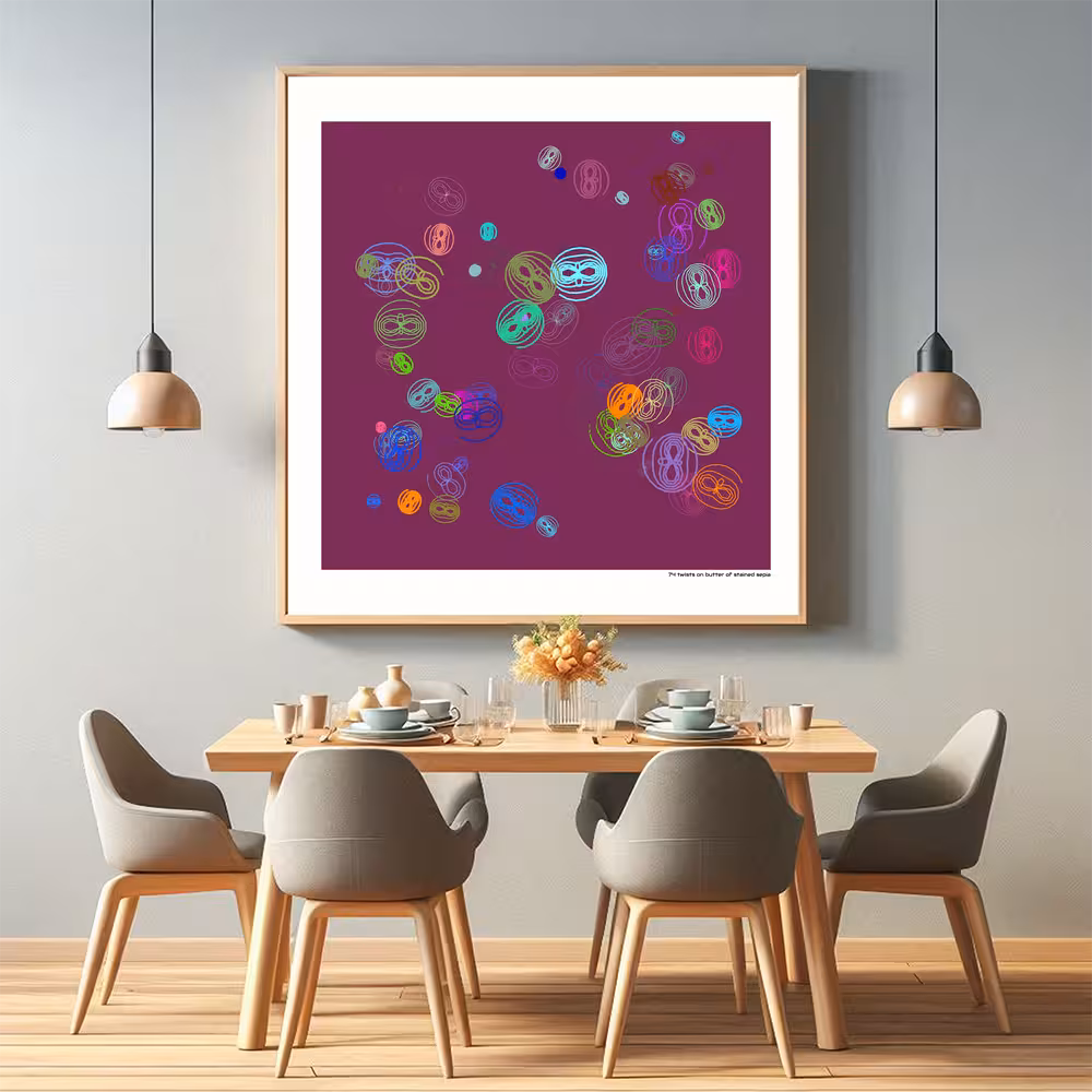 74 twists on butter of stained sepia in room setting