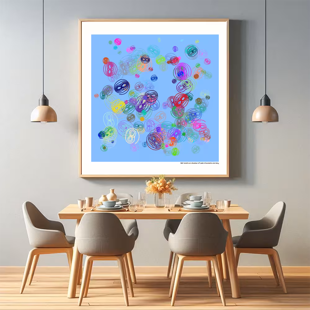 182 twists on shadow of pale chocolate and sky in room setting