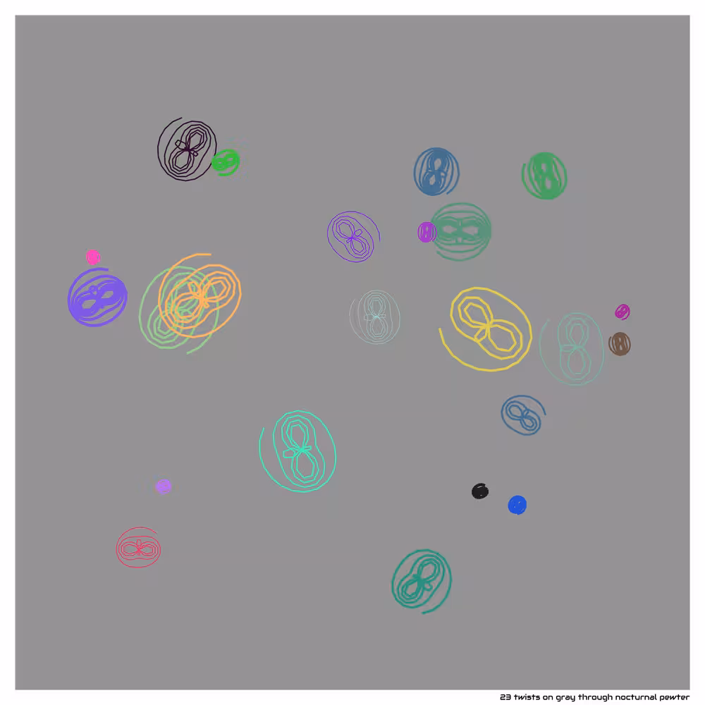 23 twists on gray through nocturnal pewter