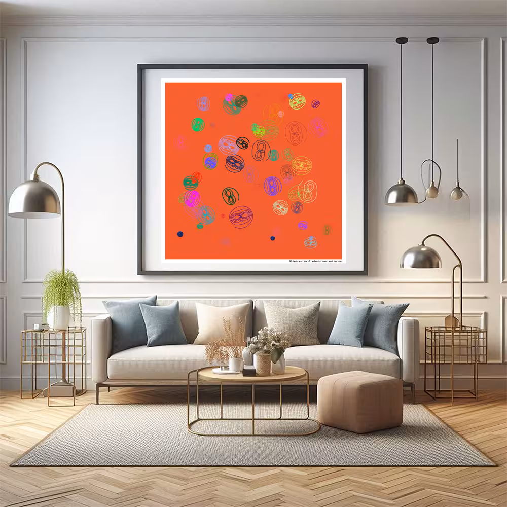 59 twists on ink of radiant crimson and maroon in room setting