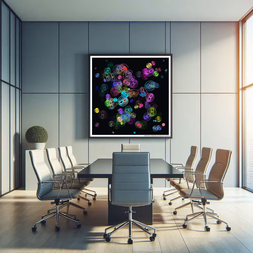 130 twists on faded black of dream and conviction in room setting