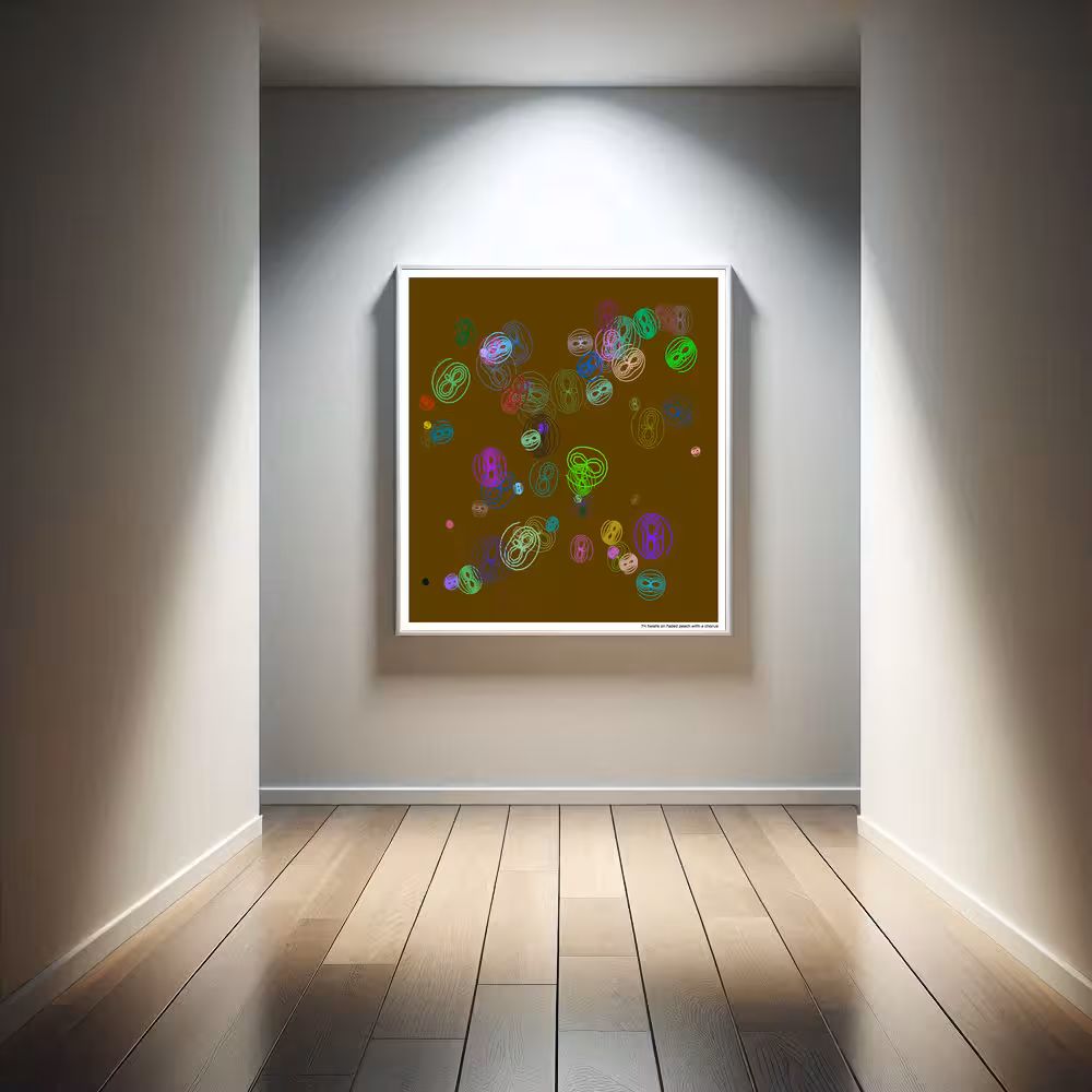 74 twists on faded peach with a chorus in room setting